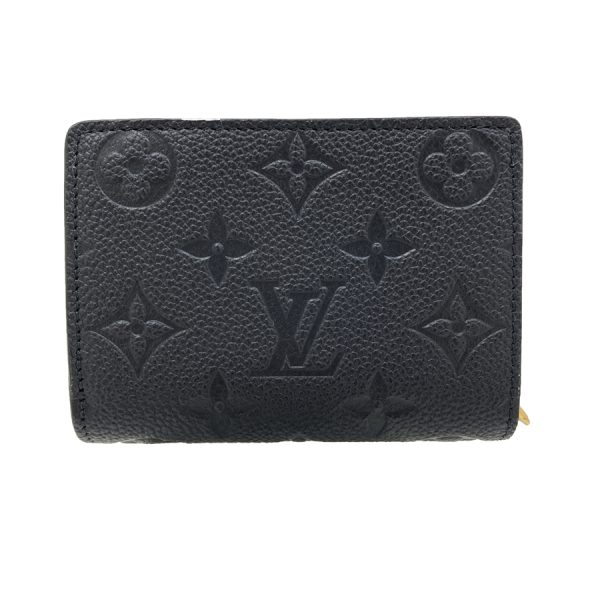 m80151 01 Louis Vuitton Portefeuille Claire Grain Calf Leather Noir Black Wallet