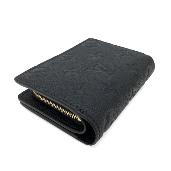 m80151 04 Louis Vuitton Portefeuille Claire Grain Calf Leather Noir Black Wallet