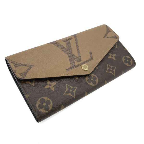 m80726 04 Louis Vuitton Portefeuil Sarah Monogram Giant Reverse Wallet