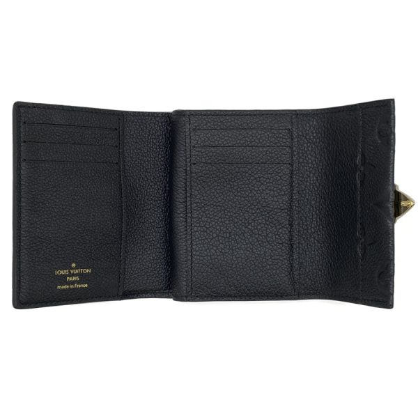 m80880 03 Louis Vuitton Monogram Empreinte Wallet Bifold Black Gold