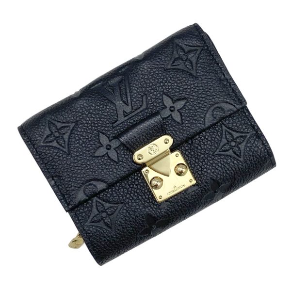 m80880 07 Louis Vuitton Monogram Empreinte Wallet Bifold Black Gold