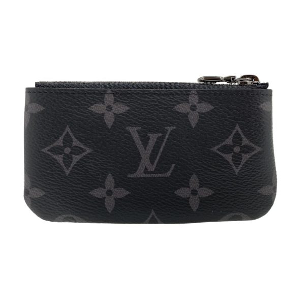 m80905 02 Louis Vuitton Monogram Eclipse Coin Case Key Case Gray Black Silver