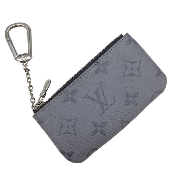 m80905 04 Louis Vuitton Monogram Eclipse Coin Case Key Case Gray Black Silver