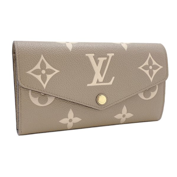 m81049 01 Louis Vuitton Monogram Empreinte Wallet Long Bifold Beige