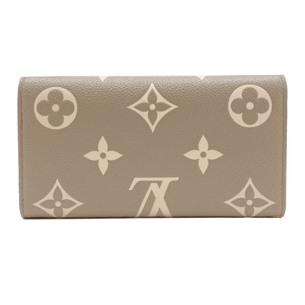 m81049 02 Louis Vuitton Monogram Empreinte Wallet Long Bifold Beige