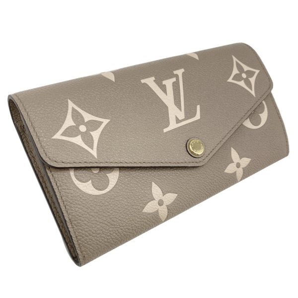 m81049 03 Louis Vuitton Monogram Empreinte Wallet Long Bifold Beige