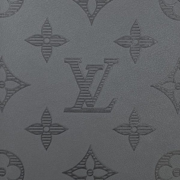 m81335 07 Louis Vuitton Monogram Shadow Wallet Long Bifold Gray Black