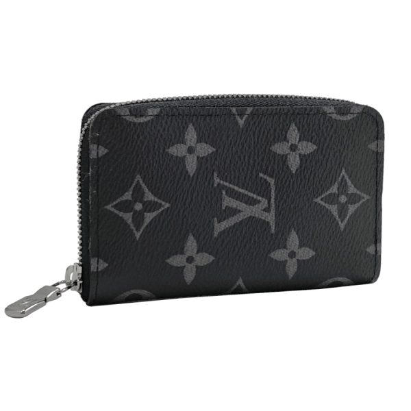 m81662 01 Louis Vuitton Monogram Wallet Coin Purse Compact Card Case Vertical Leather Black