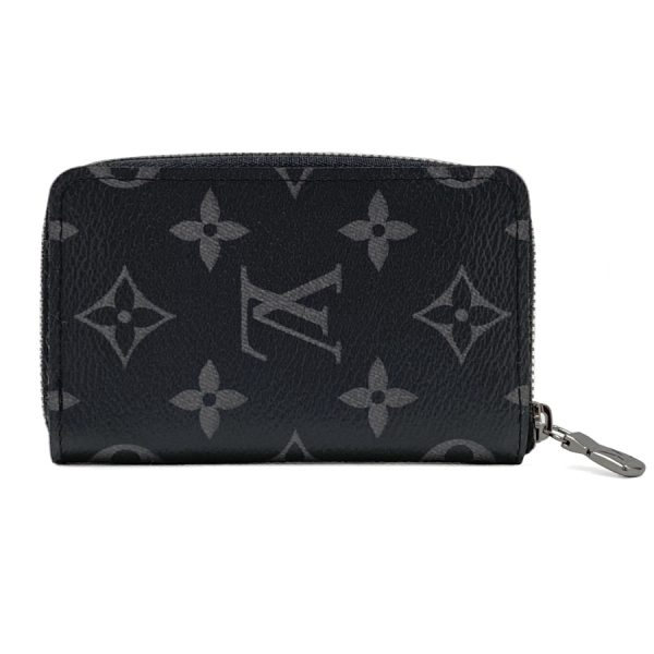 m81662 02 Louis Vuitton Monogram Wallet Coin Purse Compact Card Case Vertical Leather Black