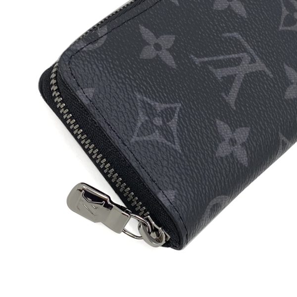 m81662 05 Louis Vuitton Monogram Wallet Coin Purse Compact Card Case Vertical Leather Black