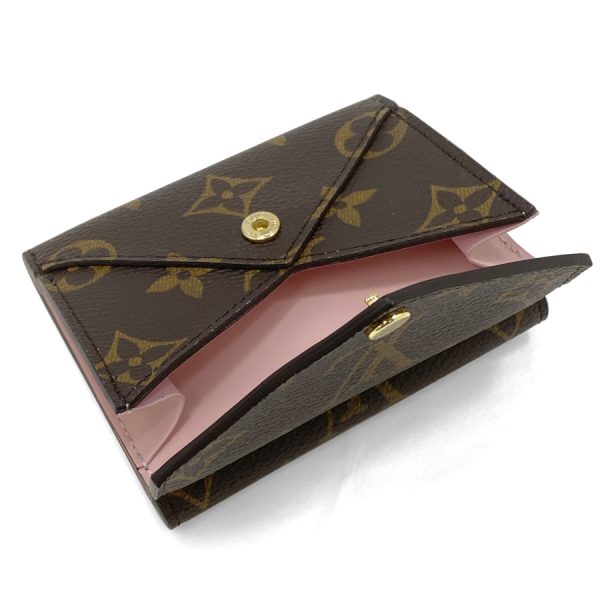 m81665 07 Louis Vuitton Monogram Wallet Tri Fold Compact Mini Pink Gold