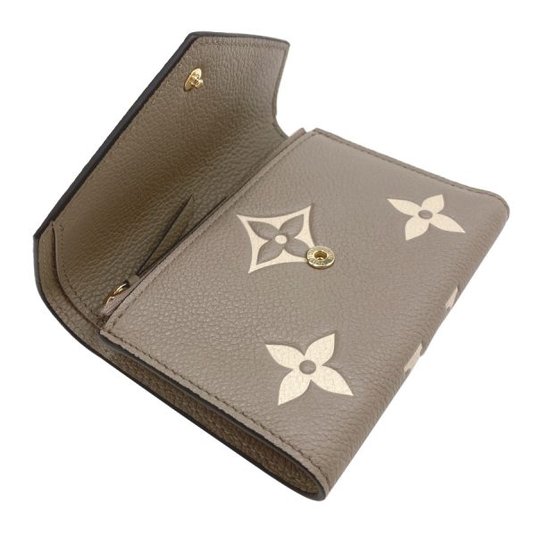 m81861 06 Louis Vuitton Monogram Empreinte Wallet Tri Fold Beige