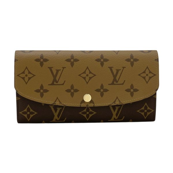 m82157 02 Louis Vuitton Monogram Canvas Wallet Bifold Long Brown