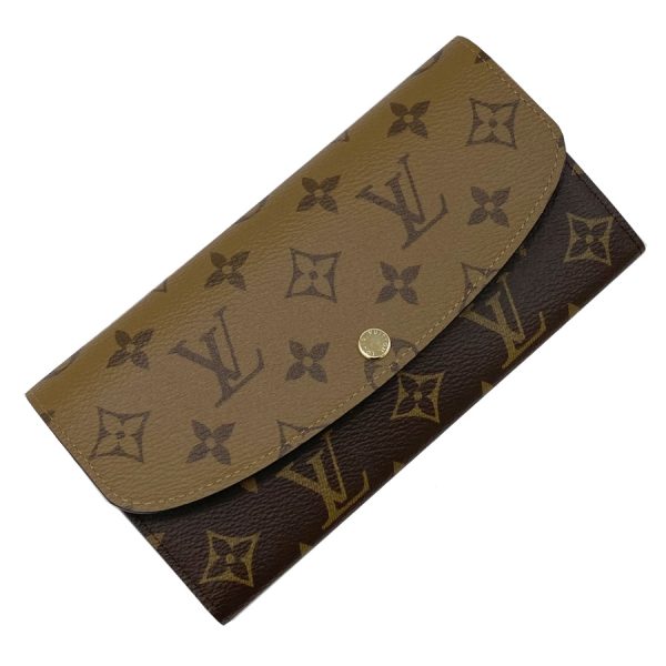 m82157 08 Louis Vuitton Monogram Canvas Wallet Bifold Long Brown