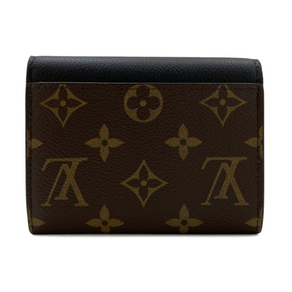 m82640 03 Louis Vuitton Monogram Wallet Tri Fold Black Gold