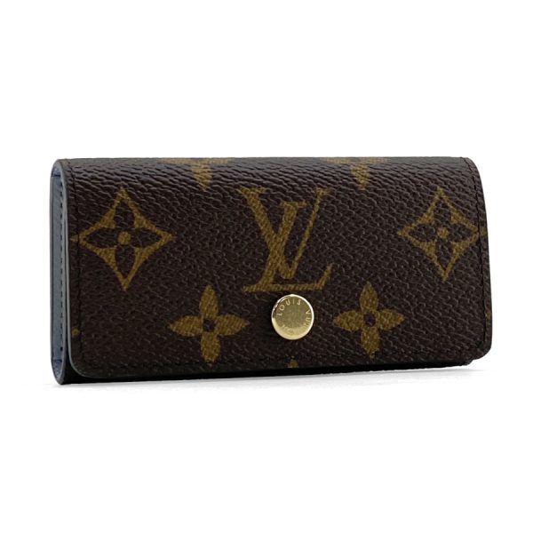 m82923 01 Louis Vuitton Monogram Key Case 4 Rows Armagnac Blue