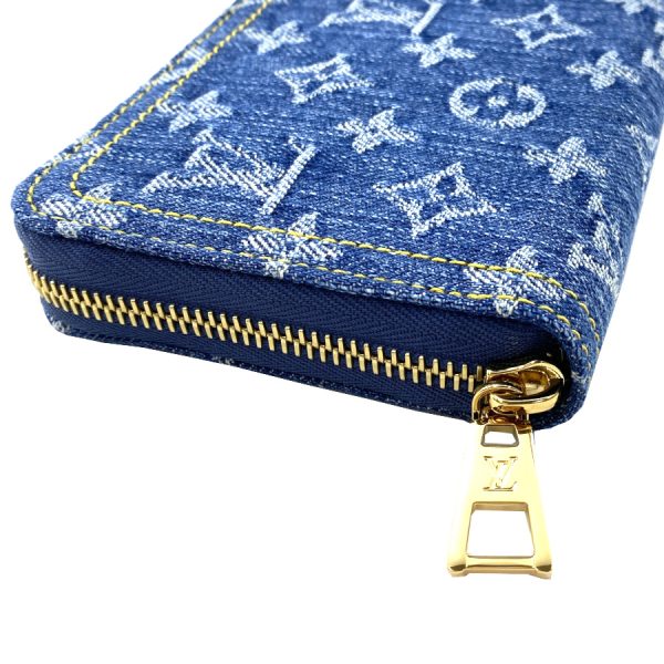 m82958 6 Louis Vuitton Monogram Wallet Long Round Zipper Denim Blue