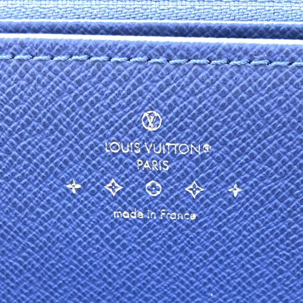 m82958 7 Louis Vuitton Monogram Wallet Long Round Zipper Denim Blue