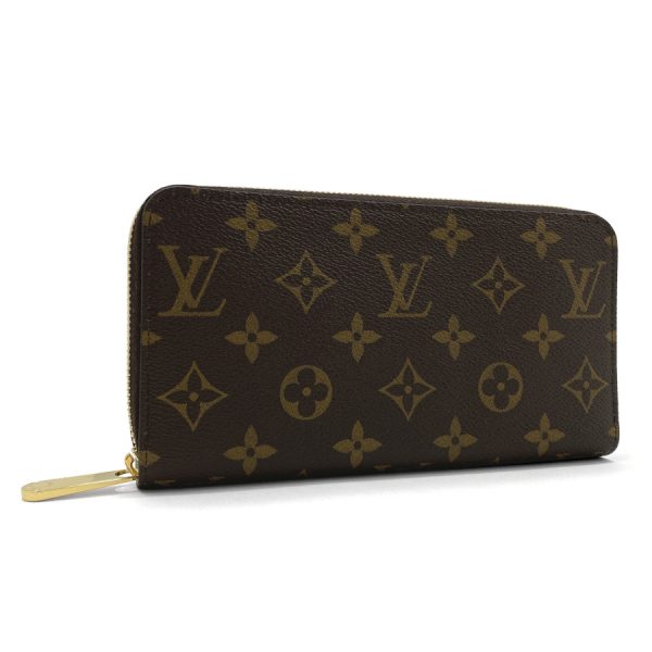 m83218 03 Louis Vuitton Monogram Wallet Long Round Zipper Green Tea