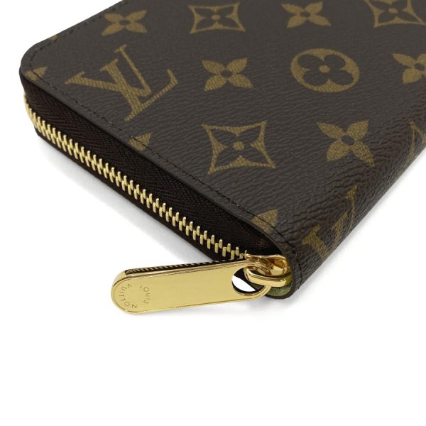 m83218 08 Louis Vuitton Monogram Wallet Long Round Zipper Green Tea