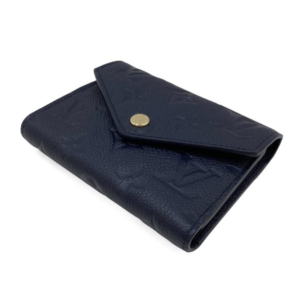 m83590 4 Louis Vuitton Monogram Empreinte Wallet Tri Fold Navy Blue