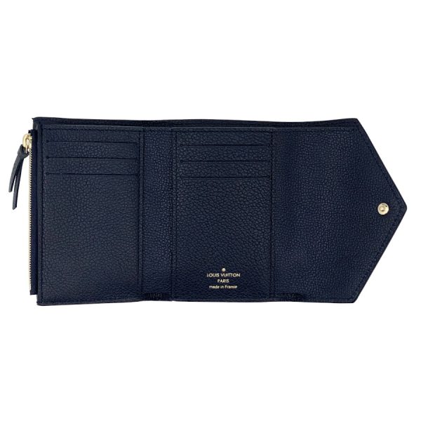 m83590 5 Louis Vuitton Monogram Empreinte Wallet Tri Fold Navy Blue