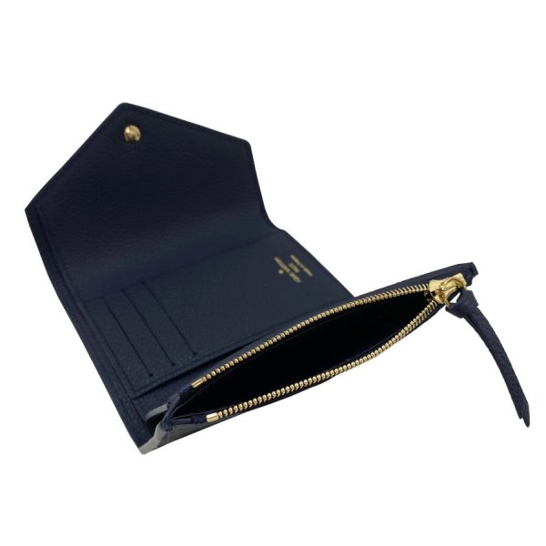 m83590 7 Louis Vuitton Monogram Empreinte Wallet Tri Fold Navy Blue