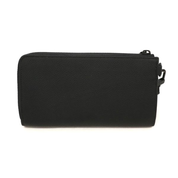 mai07514 2 LOUIS VUITTON Zippy Wallet Grain Leather Aerogram Long Wallet L shaped Zipper Clutch Black