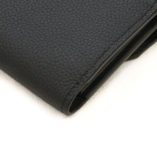 mai07514 4 LOUIS VUITTON Zippy Wallet Grain Leather Aerogram Long Wallet L shaped Zipper Clutch Black