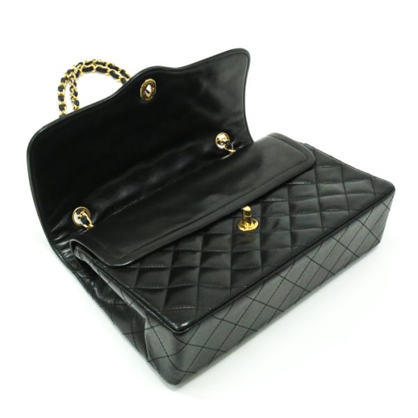 maj05006 10 Chanel Double Flap Coco Mark Shoulder Bag Black