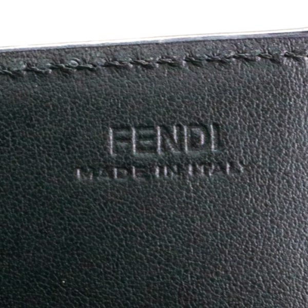 mal07009 5 Fendi Chain Wallet By The Way Pochette Leather Black