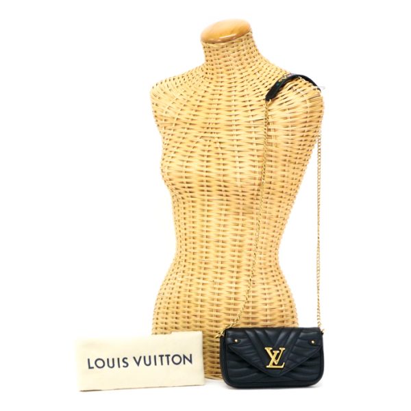 mar06003 Louis Vuitton Wave Chain Bag PM Shoulder Bag Noir