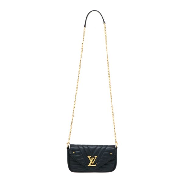 mar06003 1 Louis Vuitton Wave Chain Bag PM Shoulder Bag Noir