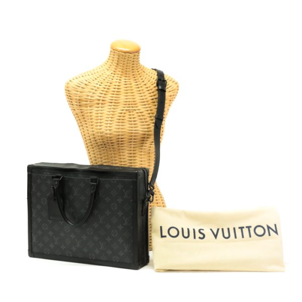 mar10002 Louis Vuitton Soft Trunk Briefcase Business Black