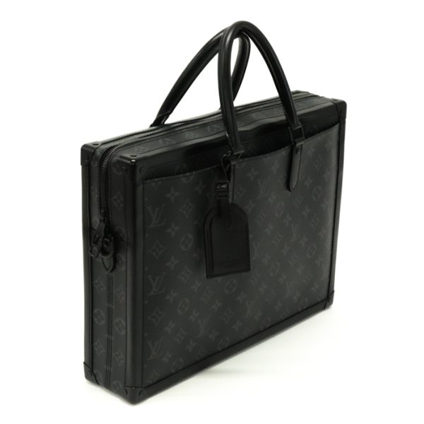 mar10002 3 Louis Vuitton Soft Trunk Briefcase Business Black