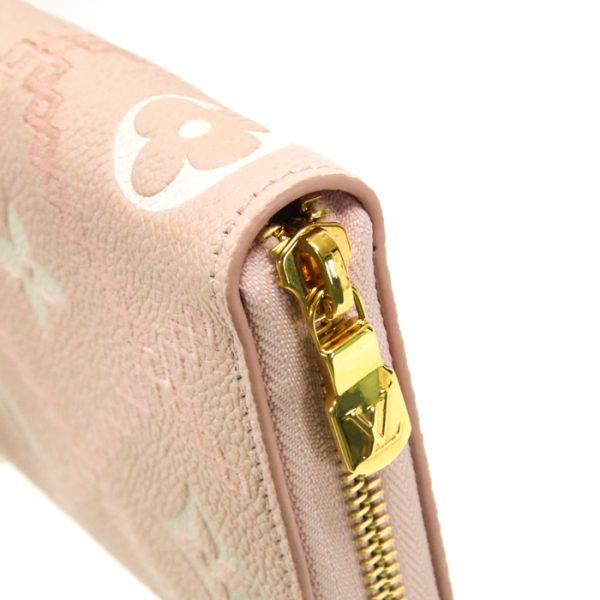 mas10005 4 LOUIS VUITTON Zippy Monogram Empreinte Stitch Long Wallet Broderie Pink