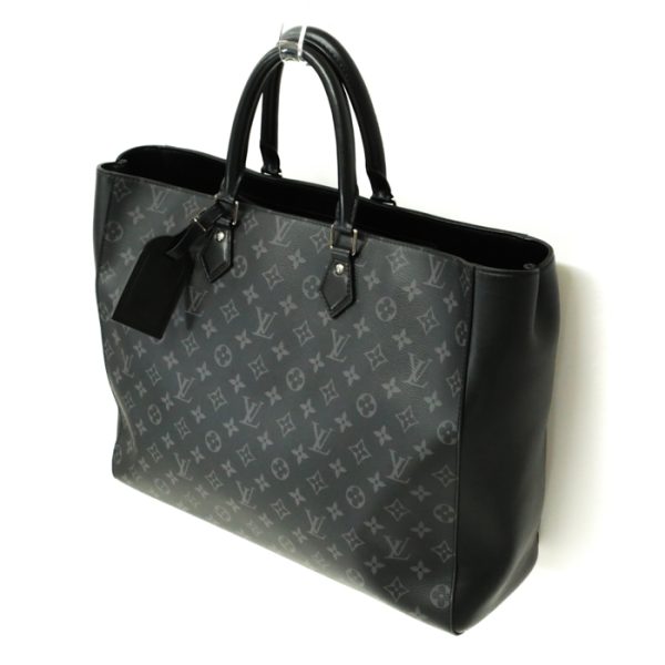 mat06001 2 Louis Vuitton Grand Sac Business Bag Black Gray