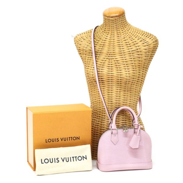 mat26002 Louis Vuitton Alma BB Epi Handbag Rose Ballerine