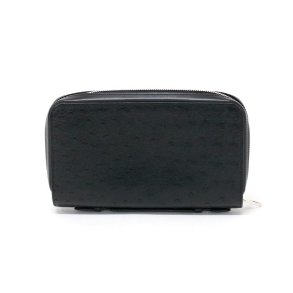 may07009 2 LOUIS VUITTON Zippy XL Ostrich Exotic Leather Long Wallet Round Zipper Long Wallet Case Noir Black