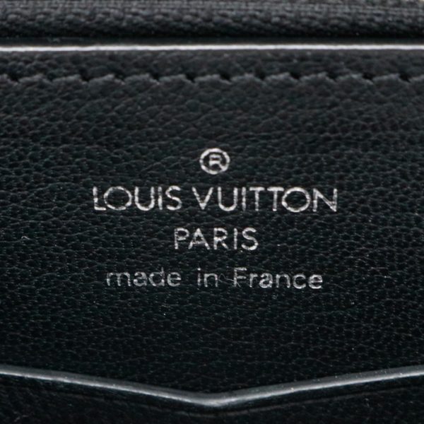 may07009 6 LOUIS VUITTON Zippy XL Ostrich Exotic Leather Long Wallet Round Zipper Long Wallet Case Noir Black