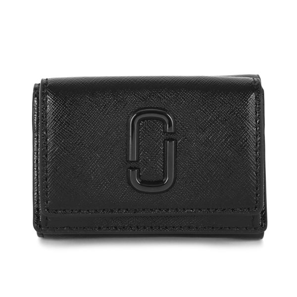 mc2f3smp049s07001 1 MARC JACOBS Trifold Wallet The DTM Utility Snapshot Leather Black