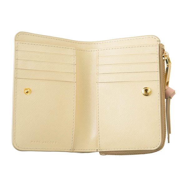 mc2f3smp061s07241 4 MARC JACOBS Bifold Wallet The Utility Snapshot Leather Beige