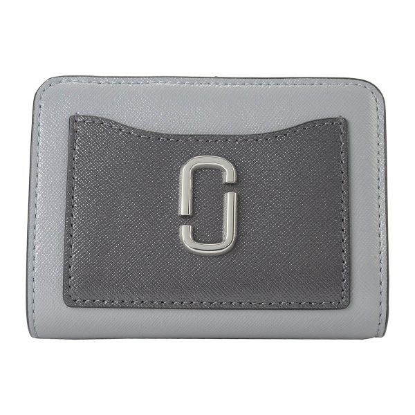 mc2f3smp062s07046 1 MARC JACOBS Bifold Wallet The Utility Snapshot Leather Gray