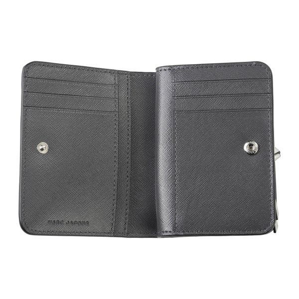 mc2f3smp062s07046 4 MARC JACOBS Bifold Wallet The Utility Snapshot Leather Gray