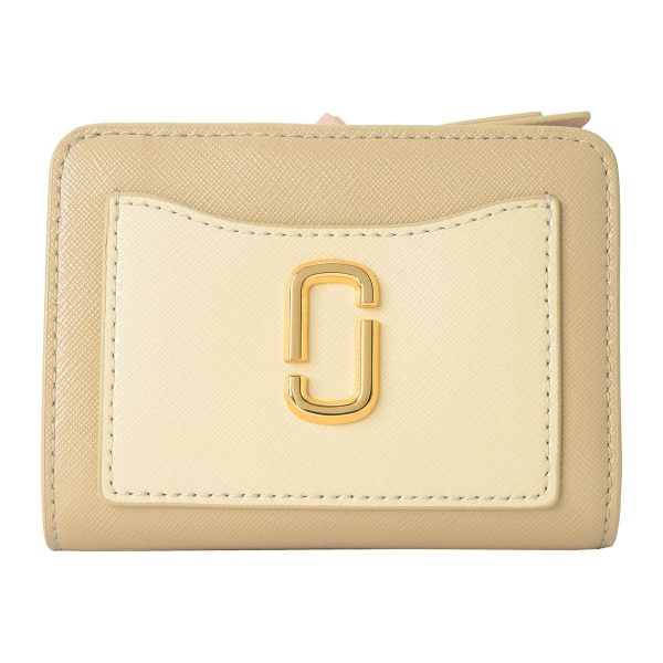 mc2f3smp062s07241 1 MARC JACOBS Bifold Wallet The Utility Snapshot Leather Beige