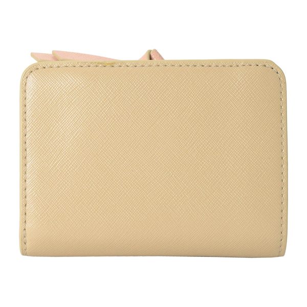 mc2f3smp062s07241 2 MARC JACOBS Bifold Wallet The Utility Snapshot Leather Beige