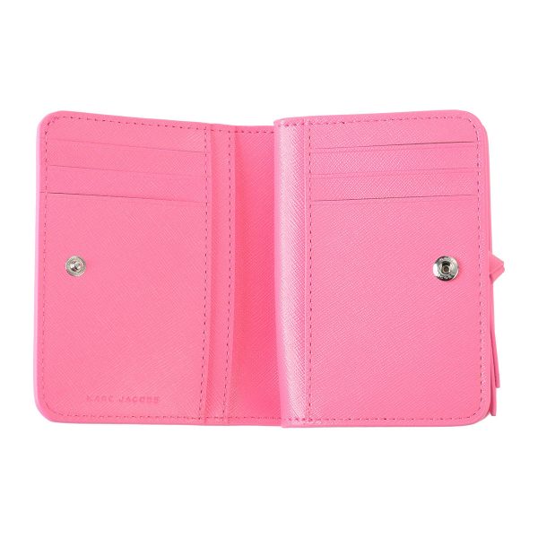 mc2f3smp062s07666 4 MARC JACOBS Bifold Wallet The Utility Snapshot Leather Pink