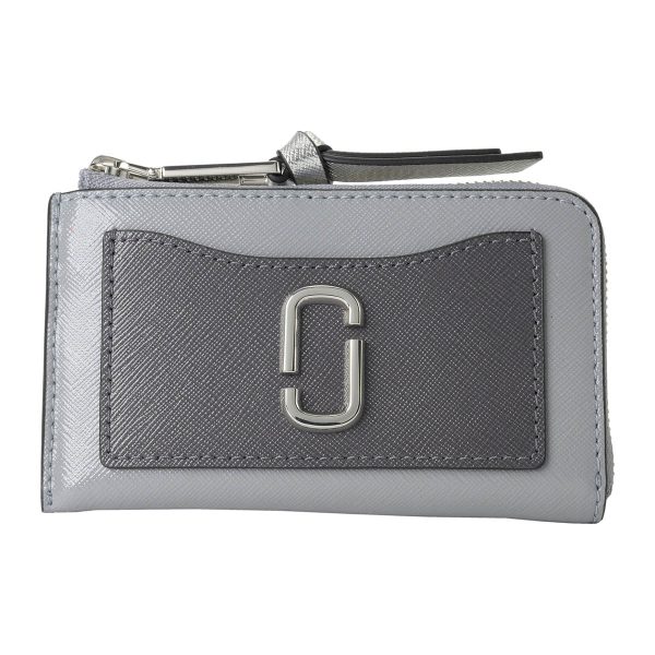 mc2f3smp063s07046 1 MARC JACOBS Coin Case The Utility Snapshot Leather Gray