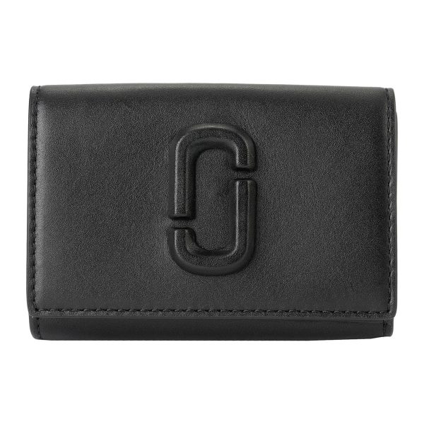 mc2s4smp009s02001 1 MARC JACOBS Trifold Wallet The Leather Covered J Mark Leather Black