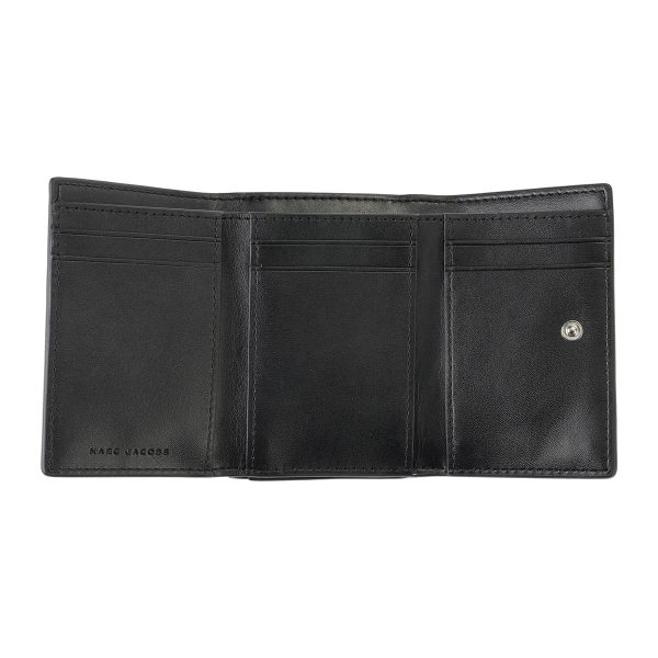 mc2s4smp009s02001 4 MARC JACOBS Trifold Wallet The Leather Covered J Mark Leather Black